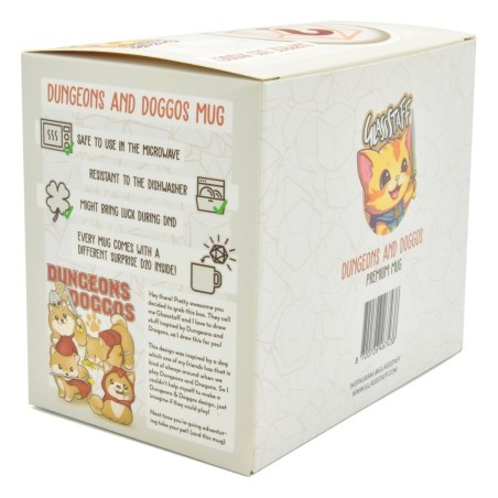Glassstaff - Pack mug avec dés D20 Dungeons & Doggos
