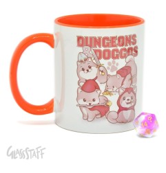 Glassstaff - Pack mug avec dés D20 Dungeons & Doggos