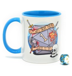 Glassstaff - Pack mug avec dés D20 Guess I'll Die