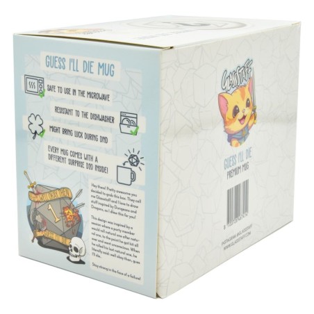 Glassstaff - Pack mug avec dés D20 Guess I'll Die
