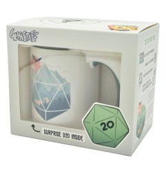 Glassstaff - Gift Set Mug & Dice D20 A D20 Scene