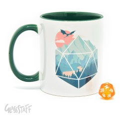 Glassstaff - Pack mug avec dés D20 A D20 Scene