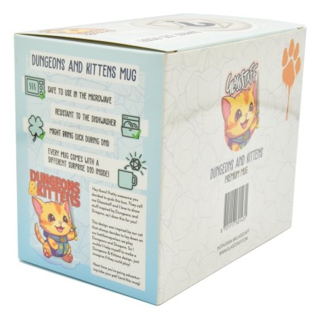 Glassstaff - Pack mug avec dés D20 Dungeons & Kittens