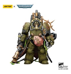 Warhammer 40k - Figurine Death Guard Lord of Virulence with Power Fist and Twin Plague Spewer 14 cm