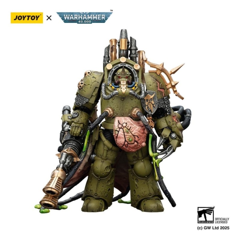 Warhammer - 40,000 Action Figure Death Guard Lord of Virulence with Power Fist and Twin Plague Spewer 14 cm