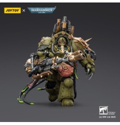 Warhammer 40k - Figurine Death Guard Lord of Virulence with Power Fist and Twin Plague Spewer 14 cm