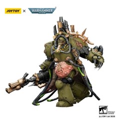 Warhammer 40k - Figurine Death Guard Lord of Virulence with Power Fist and Twin Plague Spewer 14 cm