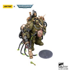 Warhammer 40k - Figurine Death Guard Lord of Virulence with Power Fist and Twin Plague Spewer 14 cm
