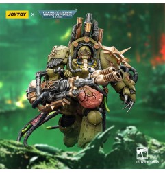Warhammer 40k - Figurine Death Guard Lord of Virulence with Power Fist and Twin Plague Spewer 14 cm