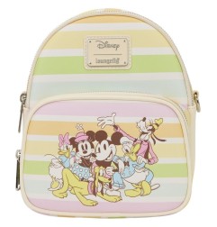 Disney - By Loungefly Crossbody Bag Mickey and Friends Rainbow Stribes