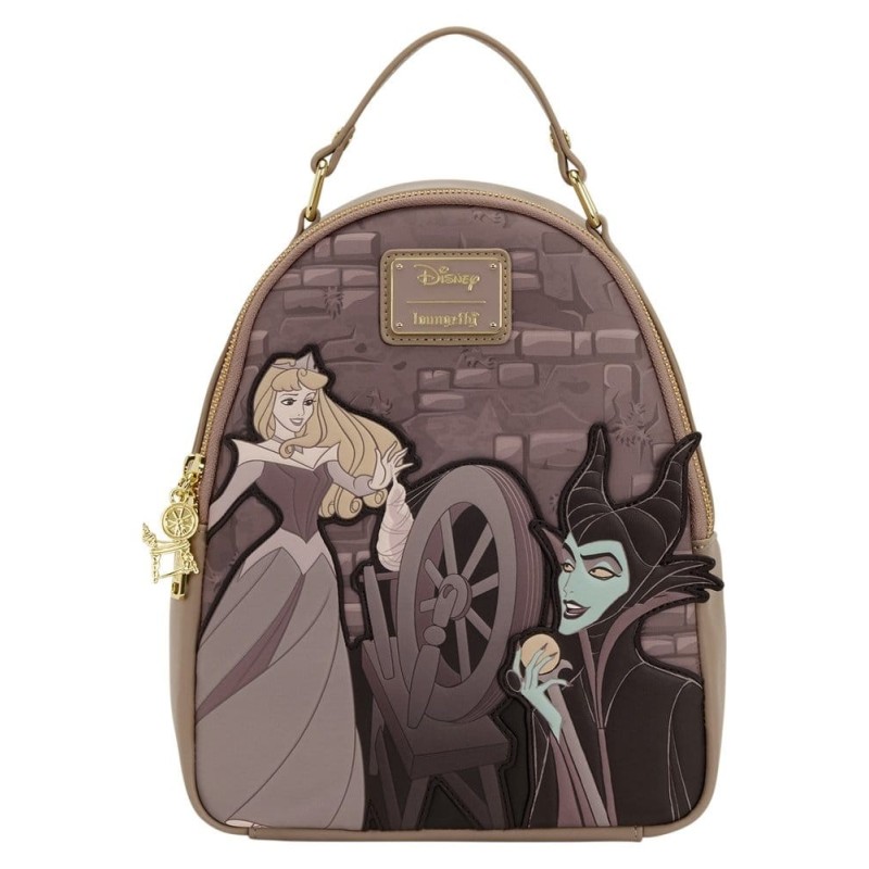 Sleeping Beauty - Disney by Loungefly Mini Backpack  Spinning Wheel