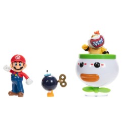 Super Mario - World of Nintendo Mini Figure 2-Pack Mario and Bowser Jr. Clown Car 6 cm