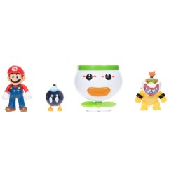 Super Mario - World of Nintendo Mini Figure 2-Pack Mario and Bowser Jr. Clown Car 6 cm
