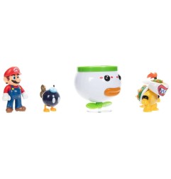 World of Nintendo - Pack 2 figurines Mario and Bowser Jr. Clown Car 6 cm