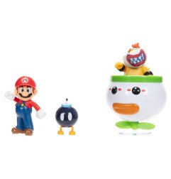 Super Mario - World of Nintendo Mini Figure 2-Pack Mario and Bowser Jr. Clown Car 6 cm