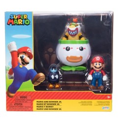 Super Mario - World of Nintendo Mini Figure 2-Pack Mario and Bowser Jr. Clown Car 6 cm