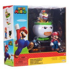 Super Mario - World of Nintendo Mini Figure 2-Pack Mario and Bowser Jr. Clown Car 6 cm