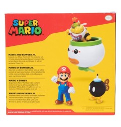 World of Nintendo - Pack 2 figurines Mario and Bowser Jr. Clown Car 6 cm