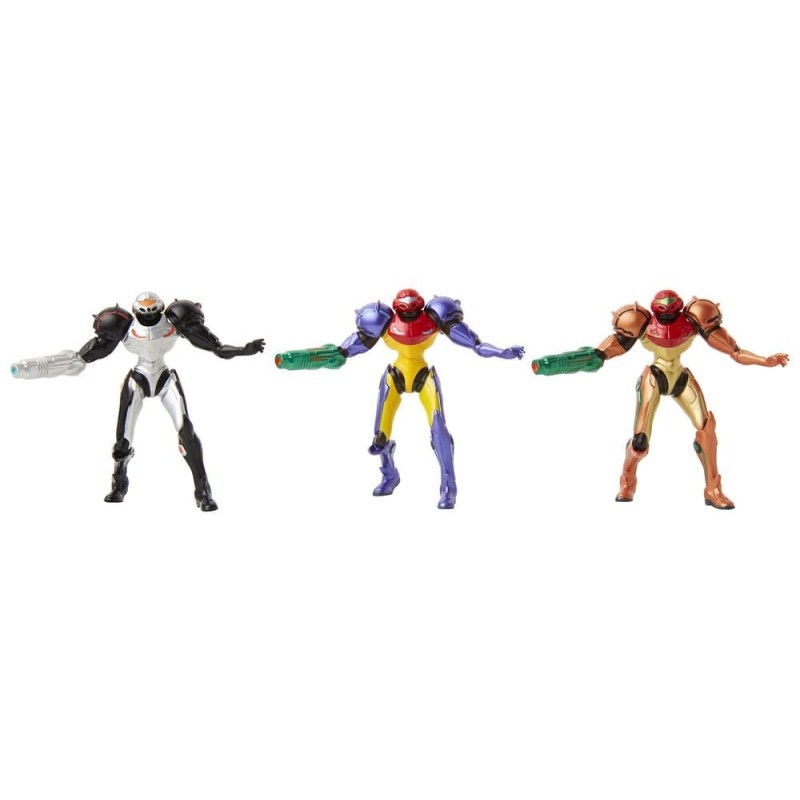 World of Nintendo - Pack 3 figurines Metroid Chozo Power Suits 6 cm World of Nintendo - Pack 3 figurines Metroid Chozo Power Suits 6 cm