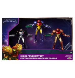 World of Nintendo - Pack 3 figurines Metroid Chozo Power Suits 6 cm