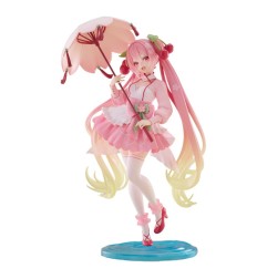 Hatsune Miku - AMP PVC Statue Newley Written Sakura Miku Sakura Dress Ver. 21 cm