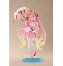 Hatsune Miku - Statuette Hatsune Miku AMP Newley Written Sakura Miku Sakura Dress Ver. 21 cm