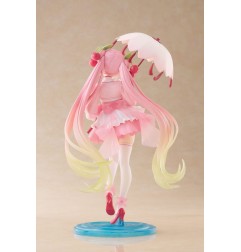 Hatsune Miku - Statuette Hatsune Miku AMP Newley Written Sakura Miku Sakura Dress Ver. 21 cm