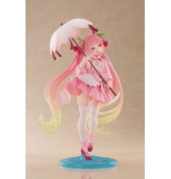 Hatsune Miku - AMP PVC Statue Newley Written Sakura Miku Sakura Dress Ver. 21 cm