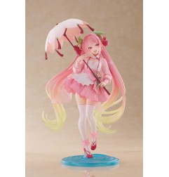 Hatsune Miku - Statuette Hatsune Miku AMP Newley Written Sakura Miku Sakura Dress Ver. 21 cm