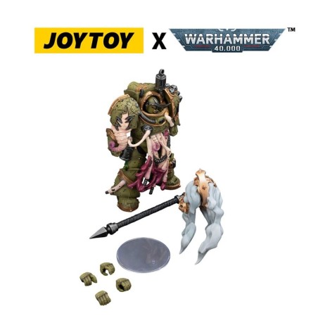 Warhammer 40k - Figurine Death Guard Blightlord Terminator 2 avec Flail of Corruption 14 cm