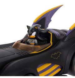 Sonic - The Hedgehog - DC x  Action Figure with Vehicle Shadow Batman & Batmobile 6 cm