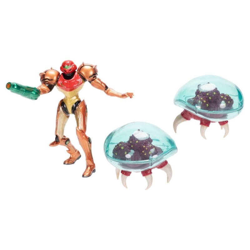 World of Nintendo - Pack 3 figurines Metroid Samus Bounty Hunter 6 cm
