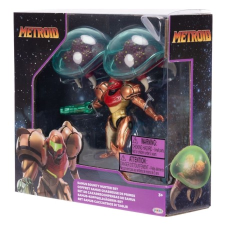 Metroid - World of Nintendo  Mini Figure 3-Pack Samus Bounty Hunter 6 cm