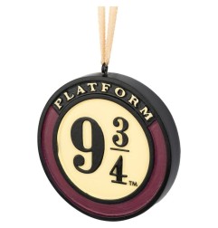 Harry Potter - Set of 3 Christmas Ornaments Sorting Hat, Platform 9 3/4 and Hedwig 7 cm