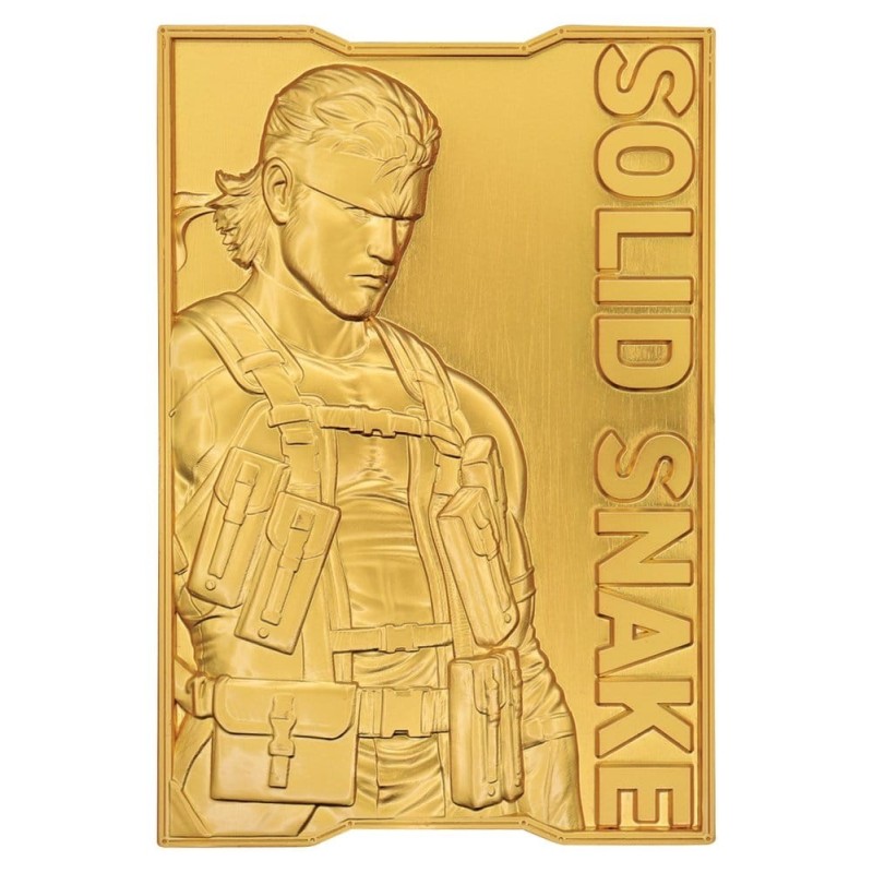 Metal Gear Solid 2 - Lingot Metal Gear Solid 2 Snake 24k Gold Plated Limited Edition