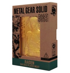 Metal Gear Solid 2 - Lingot Metal Gear Solid 2 Raiden 24k Gold Plated Limited Edition
