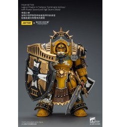 Warhammer Imperial Fists - Figurine Legion Praetor in Tartaros Terminator Armour with Power Sword and Vigil Storm Shield 14 cm