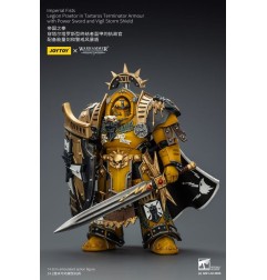 Warhammer Imperial Fists - Figurine Legion Praetor in Tartaros Terminator Armour with Power Sword and Vigil Storm Shield 14 cm