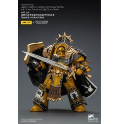 Warhammer Imperial Fists - Figurine Legion Praetor in Tartaros Terminator Armour with Power Sword and Vigil Storm Shield 14 cm