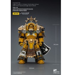 Warhammer Imperial Fists - Figurine Legion Praetor in Tartaros Terminator Armour with Power Sword and Vigil Storm Shield 14 cm