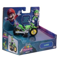 Super Mario Galaxy, le film - Figurine Luigi avec Moto à Rétrofriction 6 cm