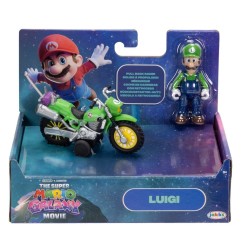 Super Mario Galaxy, le film - Figurine Luigi avec Moto à Rétrofriction 6 cm