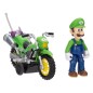 Super Mario - The  Galaxy Movie Action Figure with Pull Back Motorcycle Luigi 6 cm