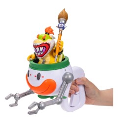 Super Mario - The  Galaxy Movie Action Figure Bowser Jr. with Clown Car 13 cm