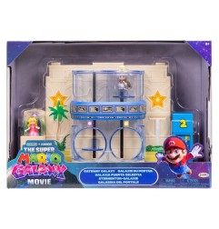 Super Mario - The  Galaxy Movie Diorama with 2 Mini Figures Gateway Galaxy