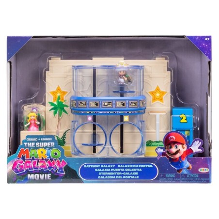 Super Mario - The Galaxy Movie Diorama with 2 Mini Figures Gateway Galaxy