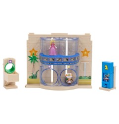 Super Mario - The  Galaxy Movie Diorama with 2 Mini Figures Gateway Galaxy