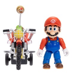 Super Mario - The  Galaxy Movie Action Figure with Pull Back Motorcycle Mario 6 cm