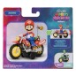 Super Mario - The  Galaxy Movie Action Figure with Pull Back Motorcycle Mario 6 cm