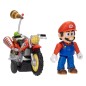 Super Mario - The  Galaxy Movie Action Figure with Pull Back Motorcycle Mario 6 cm